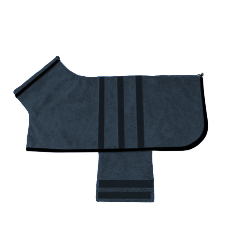 Pet Adjustable Bathrobe Water Absorbent Drying Towel Grooming Coat