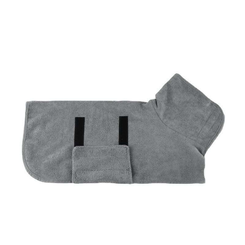 Pet Bathrobe Microfiber Fast Drying Absorbent Grooming Towel Coat