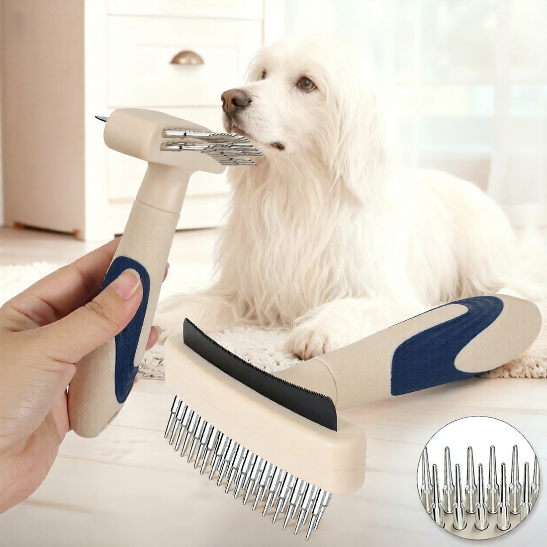 Pet Hair Removal Detangling Grooming Brush