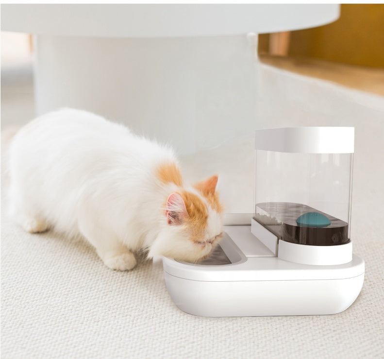 Automatic Pet Feeding Bowl And Water Fountain 1.5L Capacity Set