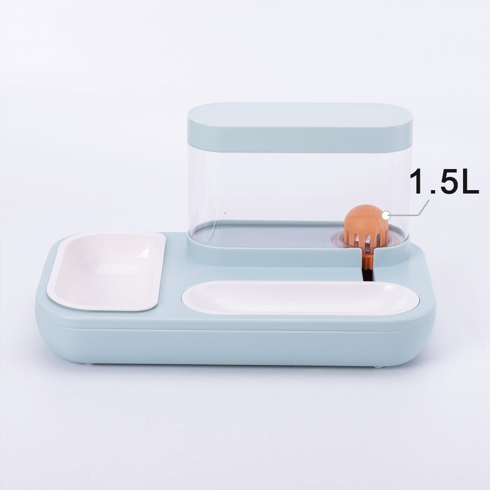Automatic Pet Feeding Bowl And Water Fountain 1.5L Capacity Set