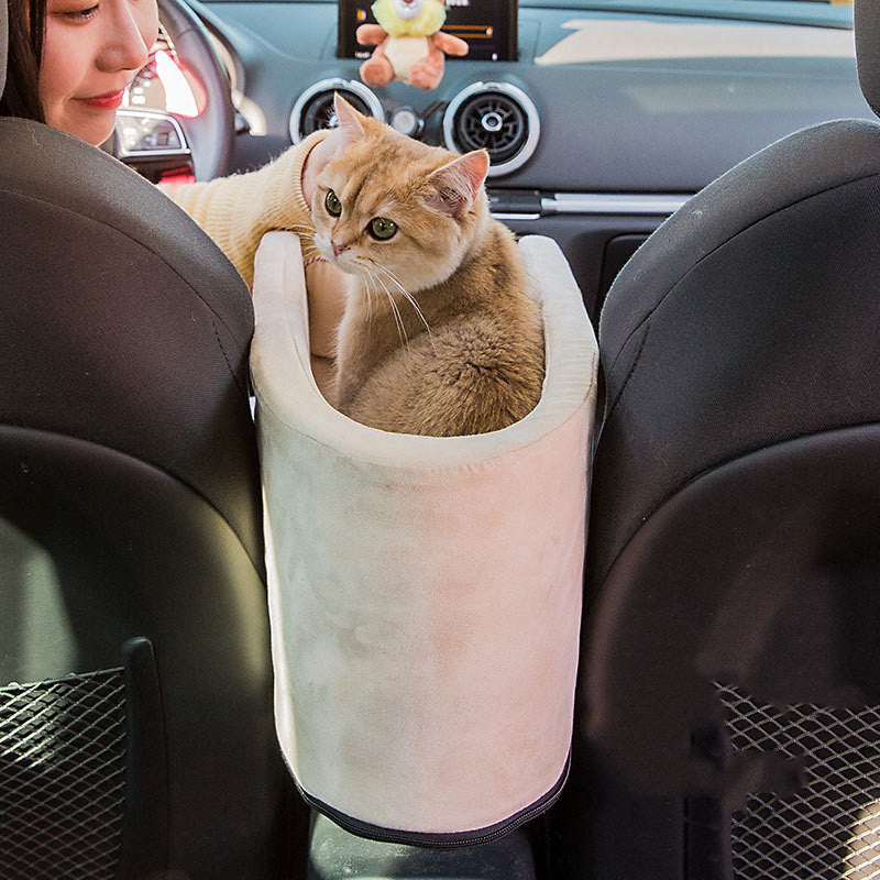 Pet Car Safety Seat Bed Central Console Travel Carrier
