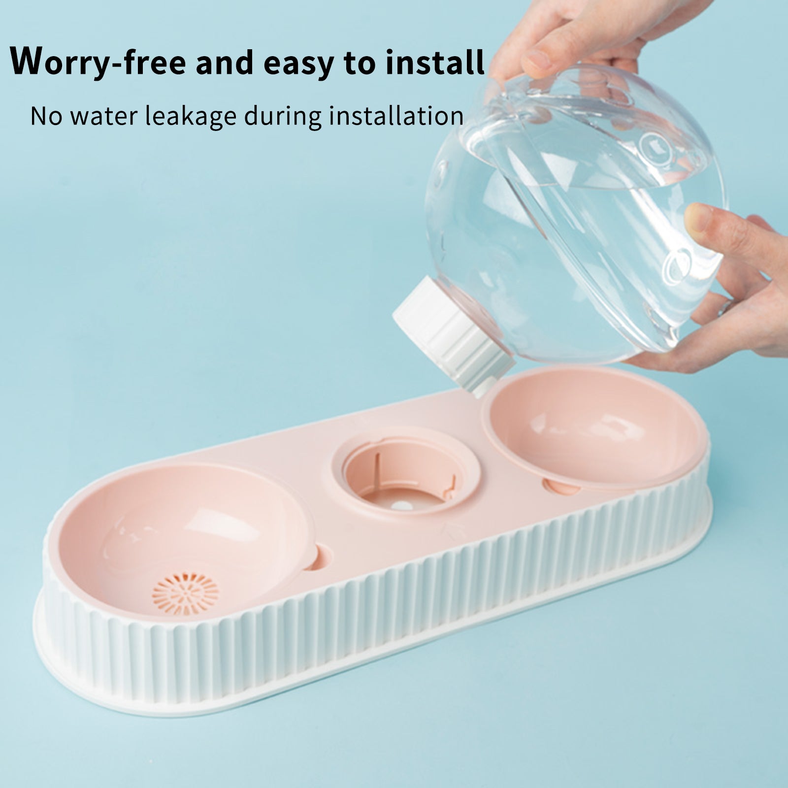 Automatic Pet Feeder And Water Dispenser Bowl