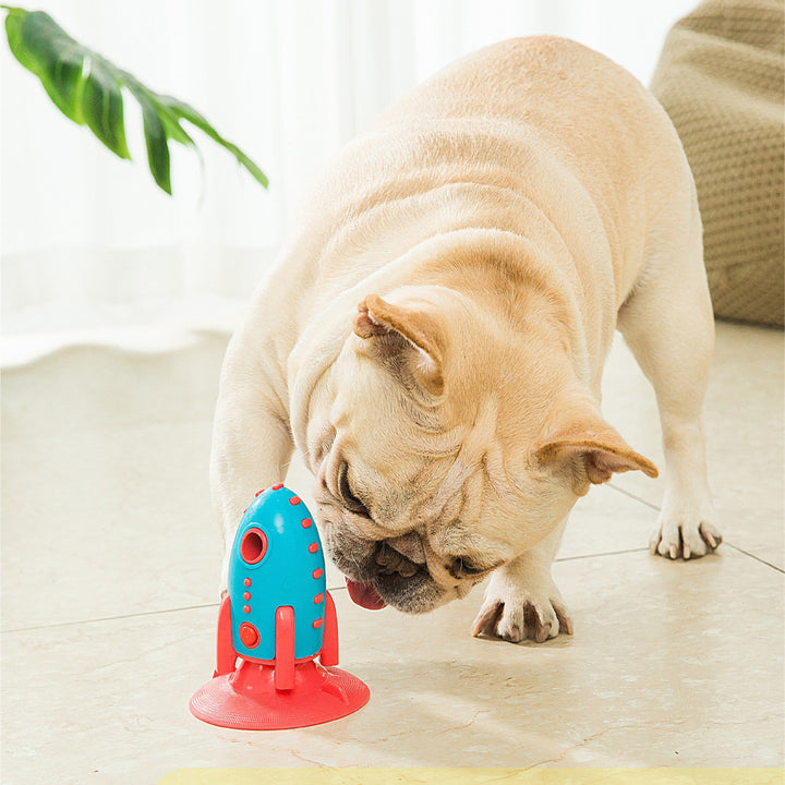 Rocket Shape Pet Treat Dispensing Chew Toy Bite Resistant