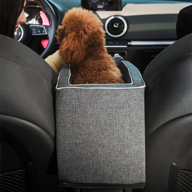 Pet Car Safety Seat Bed Central Console Travel Carrier