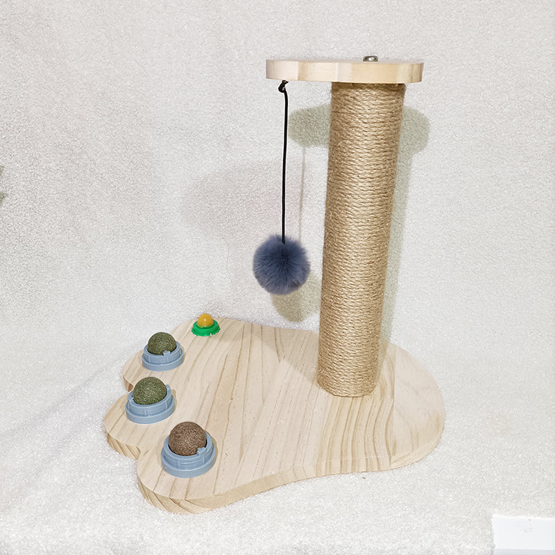 Wooden Cat Turntable Bite Resistant Interactive Toy