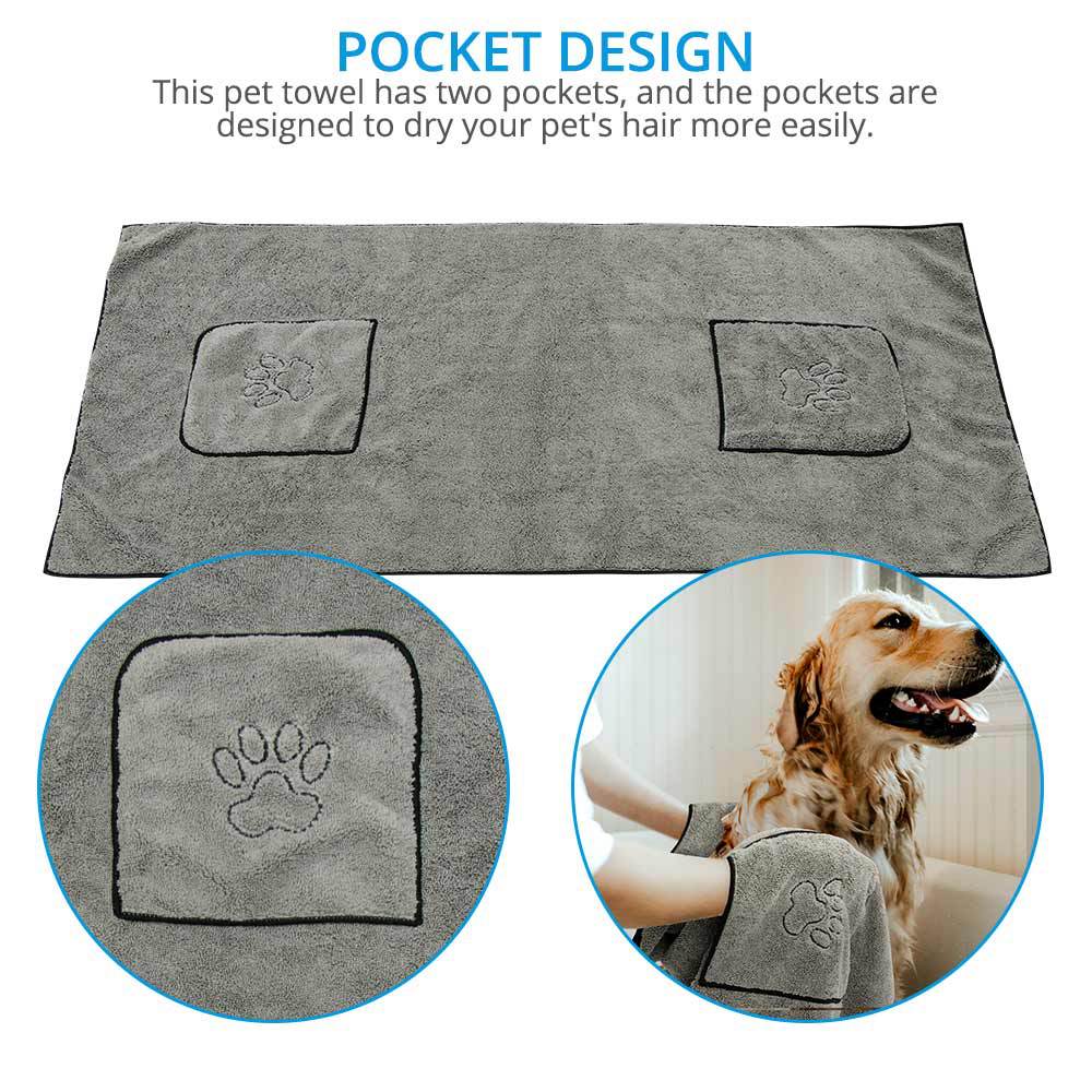 Pet Super Absorbent Bathrobe Large Bath Towel
