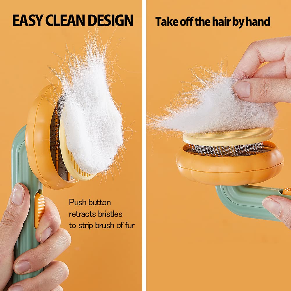 Pet Self Cleaning Slicker Grooming Brush Hair Removal Tool