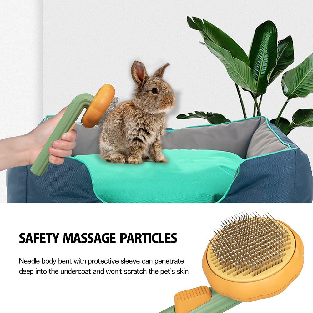Pet Self Cleaning Slicker Grooming Brush Hair Removal Tool
