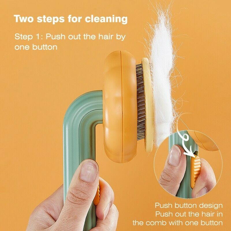 Pet Self Cleaning Slicker Grooming Brush Hair Removal Tool