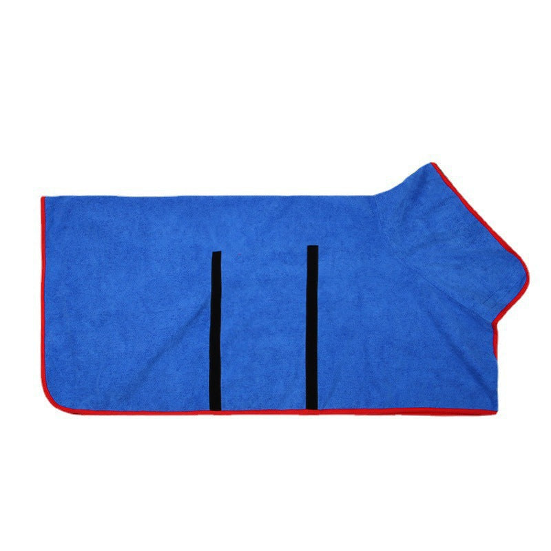 Pet Bathrobe Microfiber Fast Drying Absorbent Grooming Towel Coat