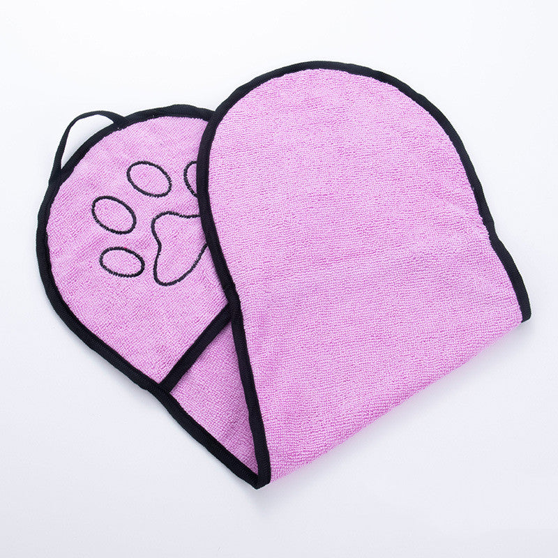 Pet Solid Color Bath Towel Water Absorbent Cleaning Cloth