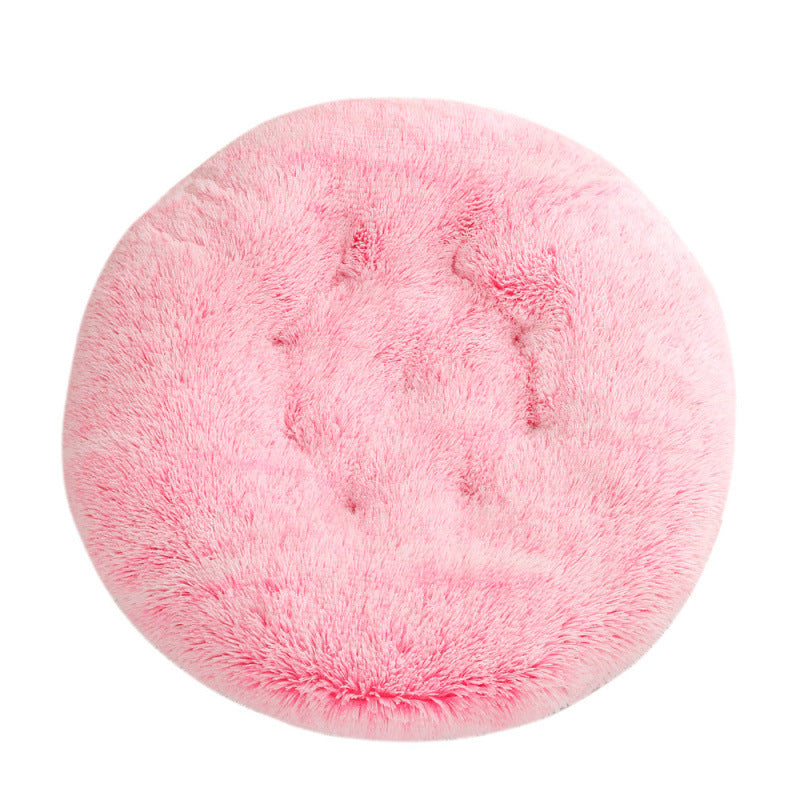 Round Pet Mat Plush Warm Sleep Bed House