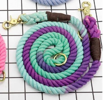 Multi Color Cotton Pet Long Training Leash