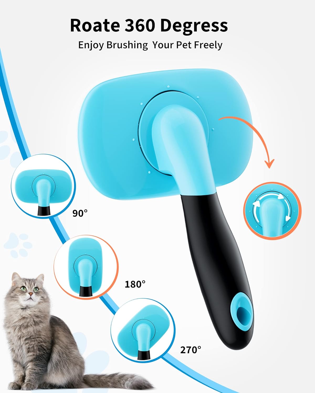 Pet Shedding Grooming Brush Hair Removal Tool