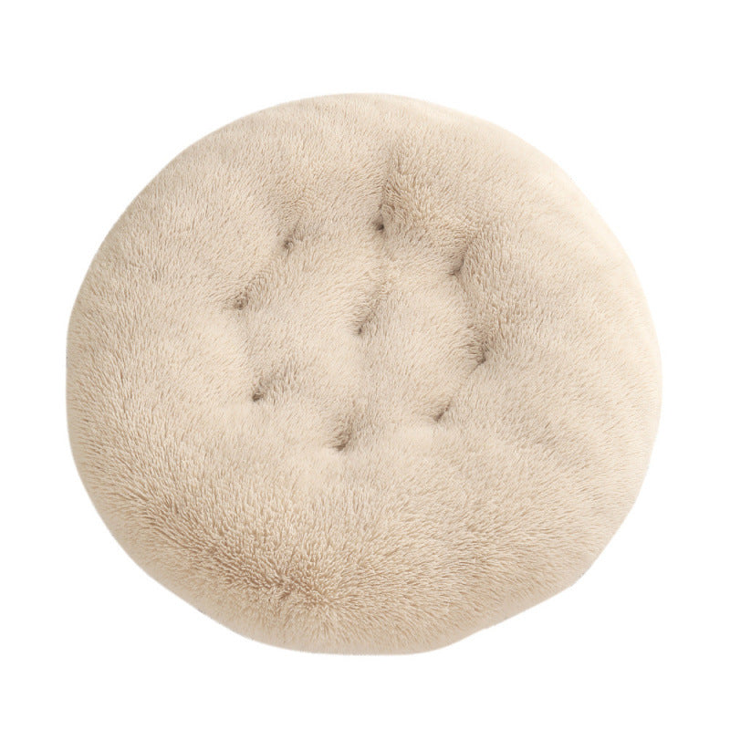 Round Pet Mat Plush Warm Sleep Bed House
