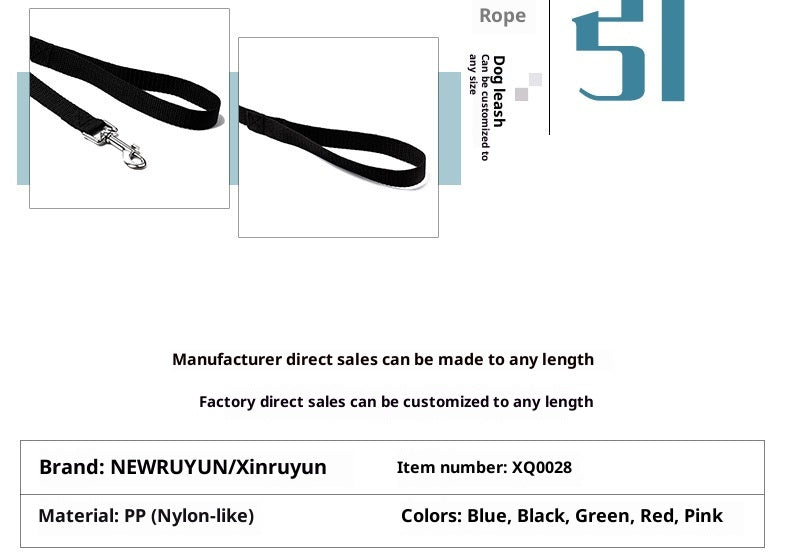 Pet Polypropylene Walking Leash Chain Lead