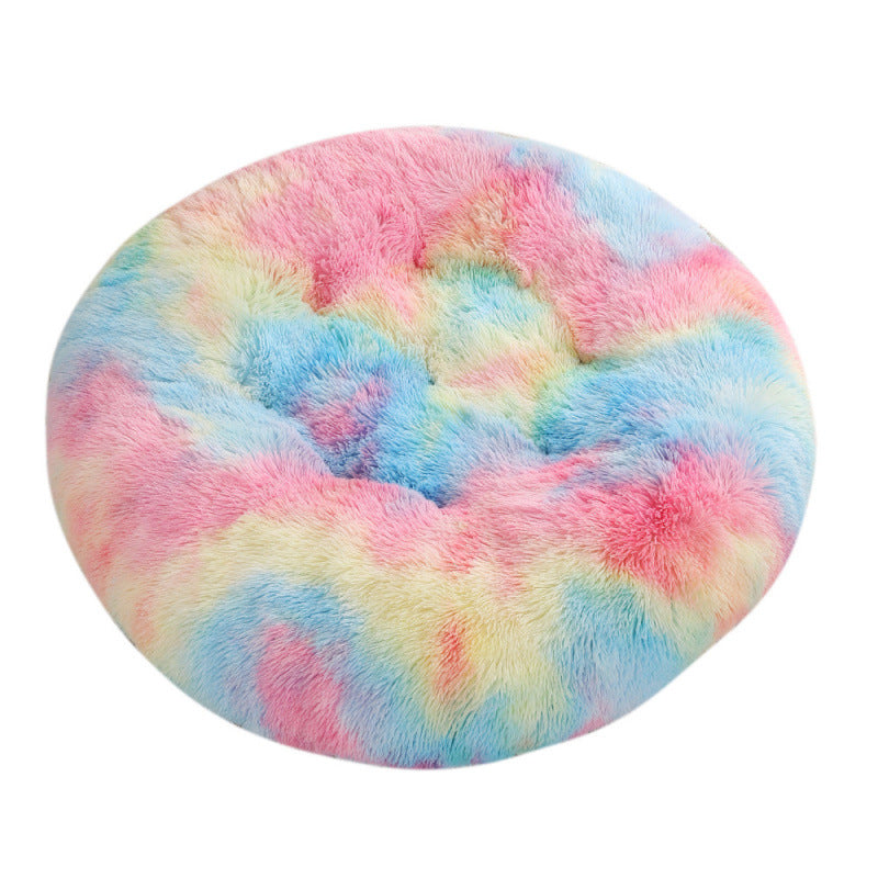 Round Pet Mat Plush Warm Sleep Bed House