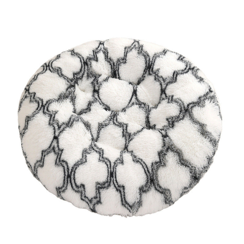 Round Pet Mat Plush Warm Sleep Bed House