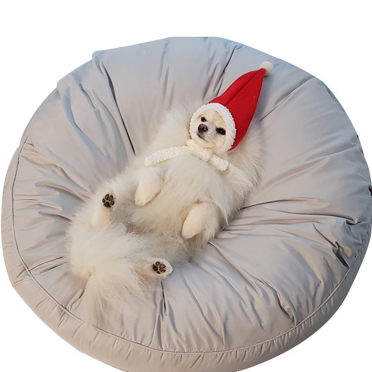 Moisture Proof Dustproof Elastic Washable Round Pet Bed Cozy Nest