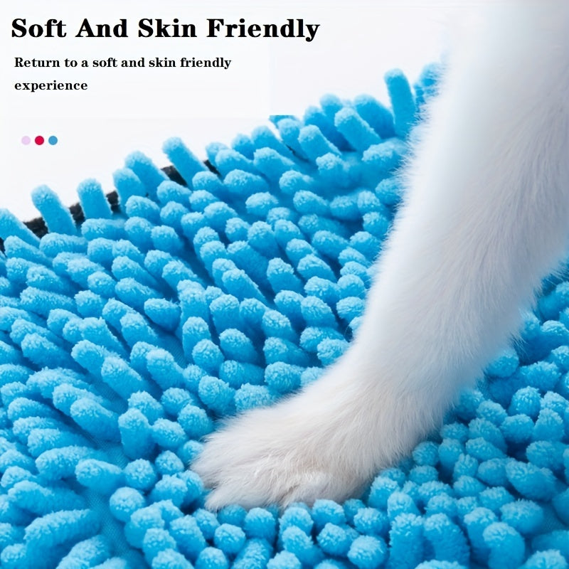 Pet Microfiber Absorbent Quick Drying Bath Towel With Pockets