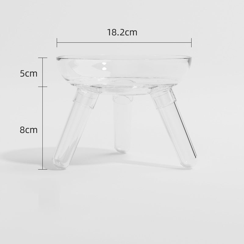 Transparent Pet Feeding Bowl Anti Knock Water And Food Dish