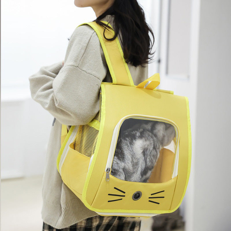 Pet Breathable Backpack Carrier Bag Outdoor Transport Carrier