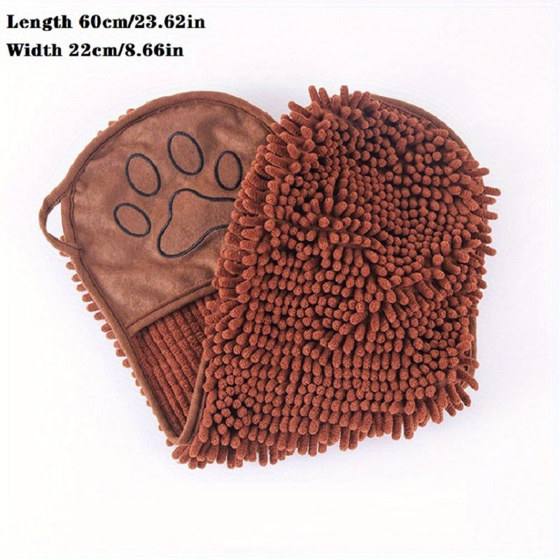 Pet Microfiber Absorbent Quick Drying Bath Towel With Pockets