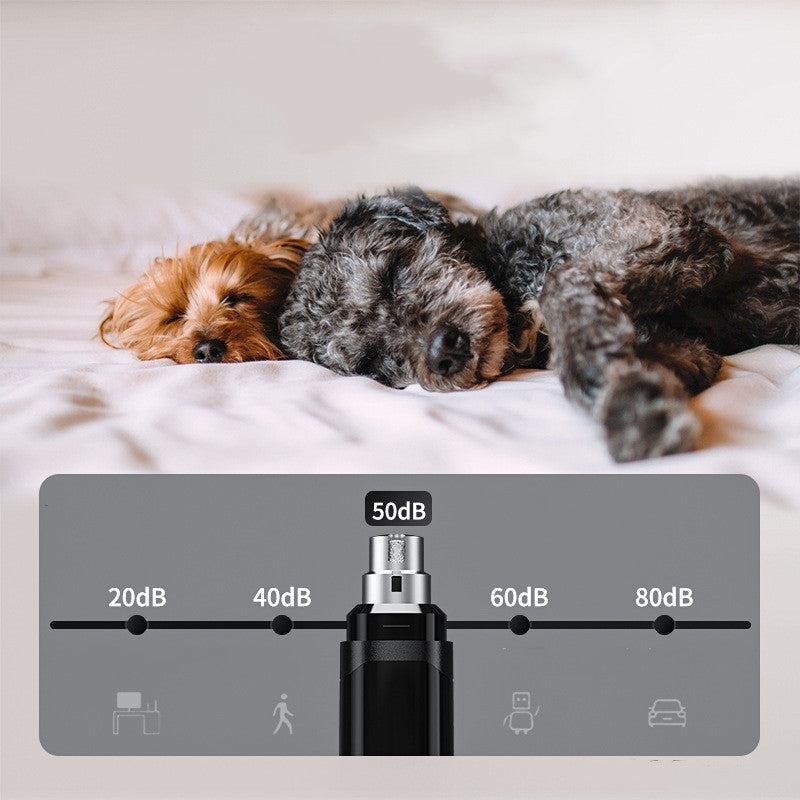 Pet Electric Nail Trimmer High Power USB Rechargeable Grooming Tool