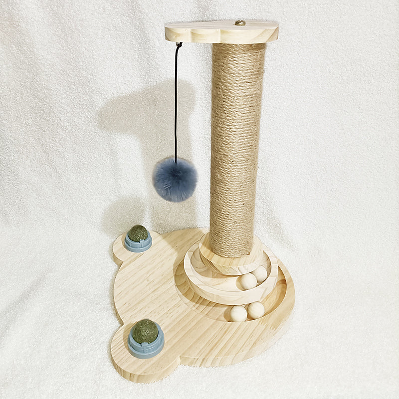 Wooden Cat Turntable Bite Resistant Interactive Toy