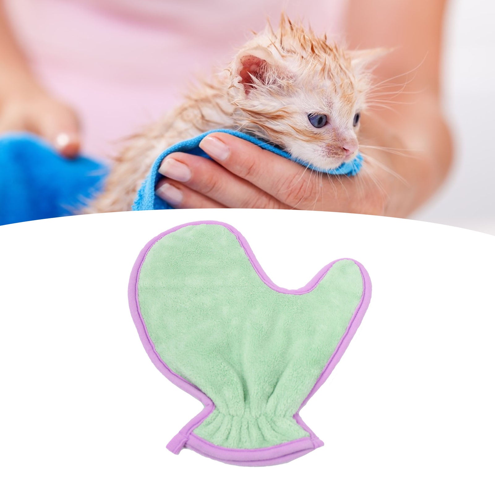 Pet Bath Towel Double Sided Absorbent Cleaning Gloves Soft Plush Towel