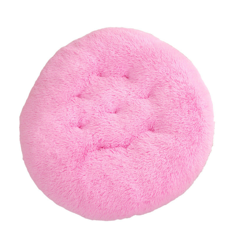 Round Pet Mat Plush Warm Sleep Bed House