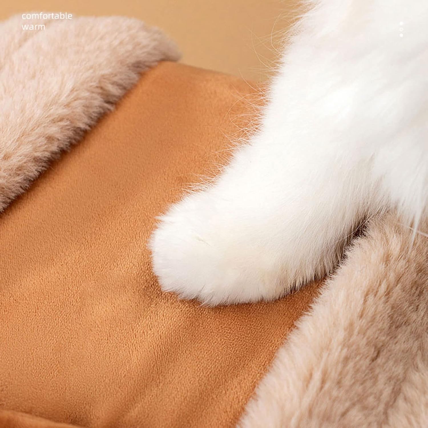 Pet Plush Winter Travel Carrier Backpack Bag With Hand Warmers