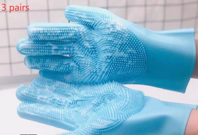 Pet Silicone Grooming Glove Massage Hair Cleaning Brush
