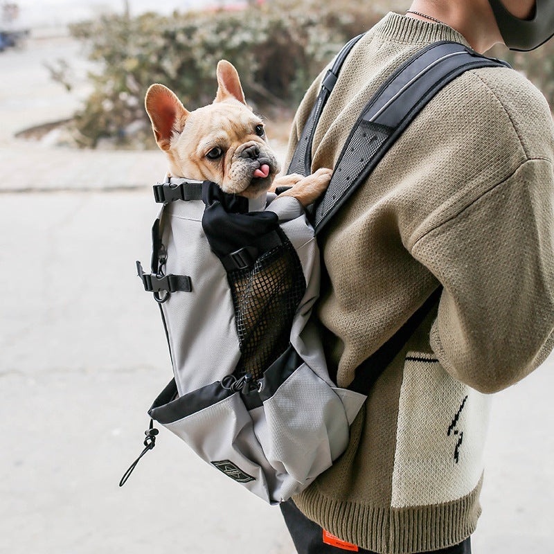 Pet Double Shoulder Backpack Carrier Travel Bag