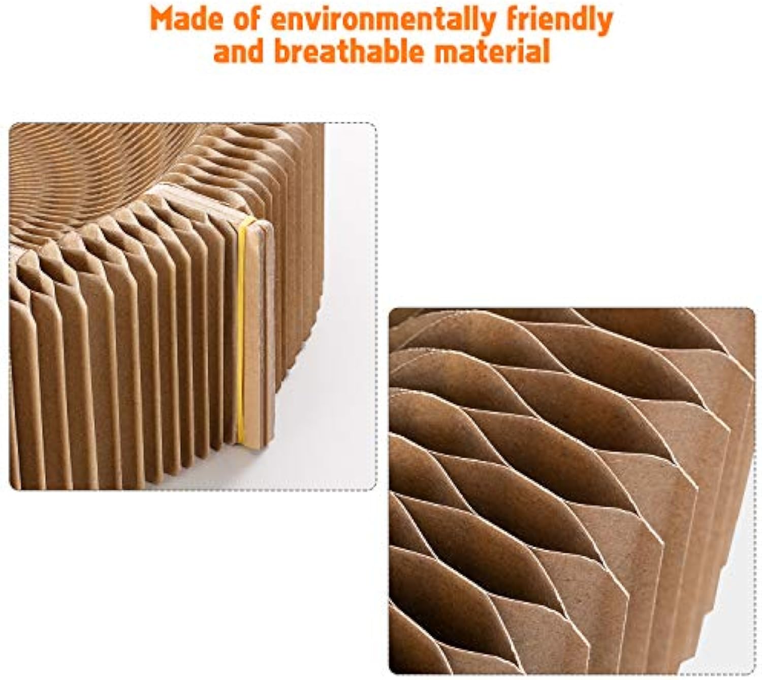 Collapsible Cardboard Pet Scratcher Round Lounge Bed