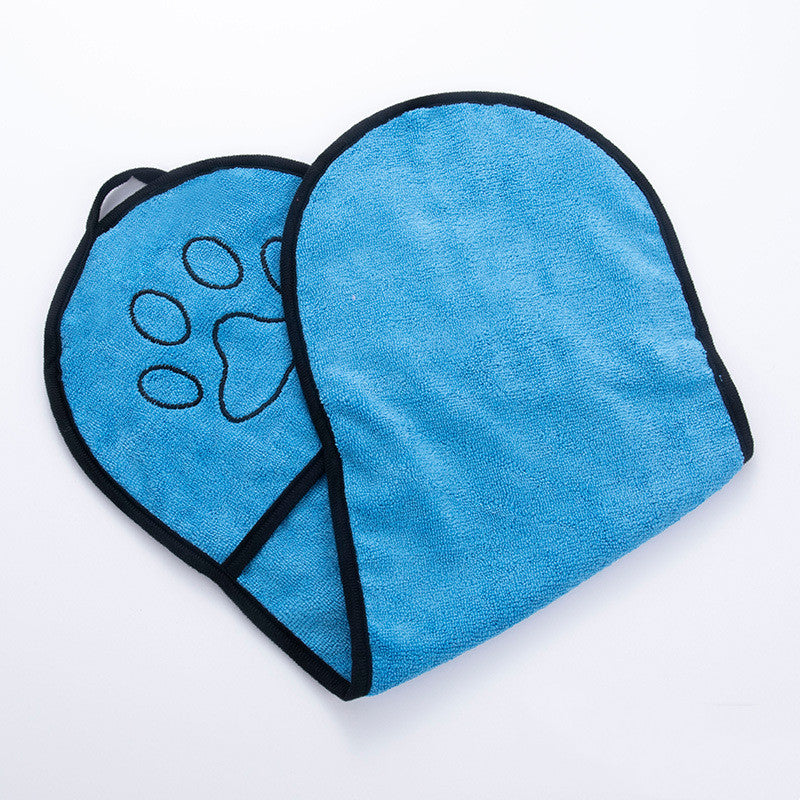 Pet Solid Color Bath Towel Water Absorbent Cleaning Cloth