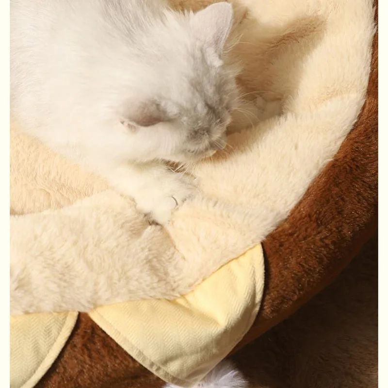 Round Pet Sofa Bed Winter Warm Deep Sleep Cushion Nest