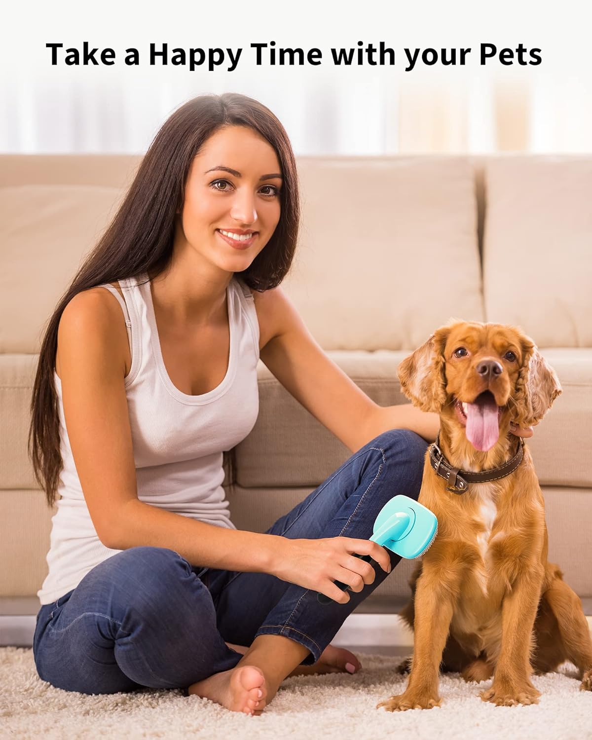 Pet Shedding Grooming Brush Hair Removal Tool