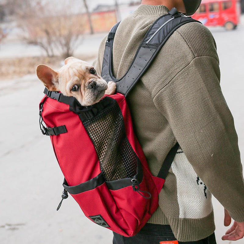 Pet Double Shoulder Backpack Carrier Travel Bag