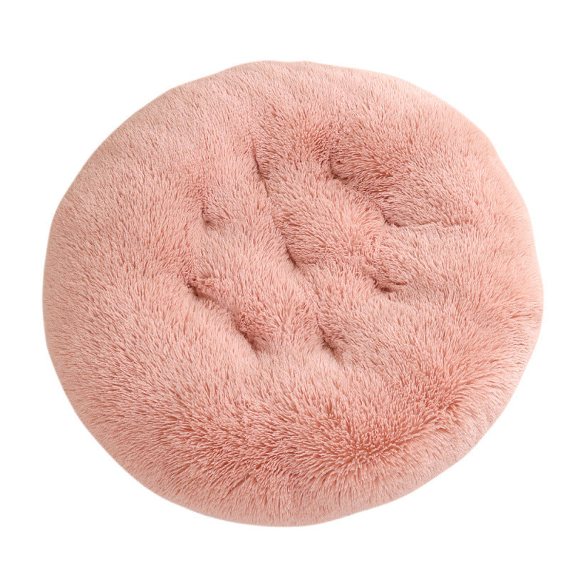 Round Pet Mat Plush Warm Sleep Bed House