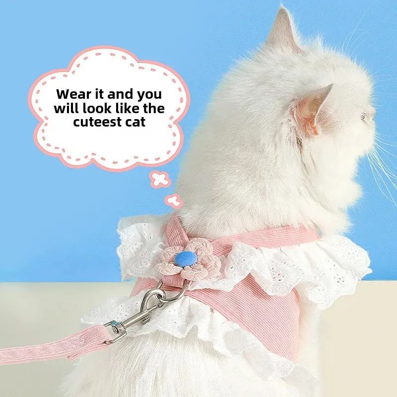 Summer Pet Leash Collar Safety Walking Strap Breathable Back Harness