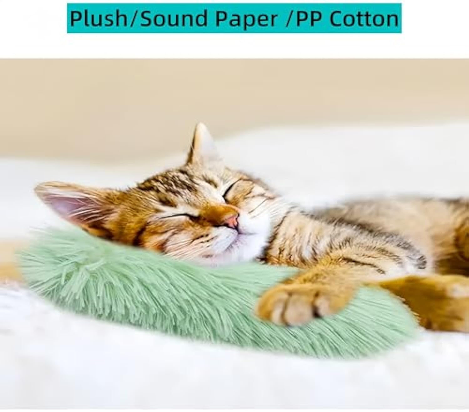 Interactive Crinkle Cat Toy Pillow Catnip Exercise Plush Toy