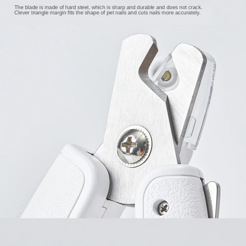 Professional Pet Nail Clipper LED Light Trimming Scissors Tool