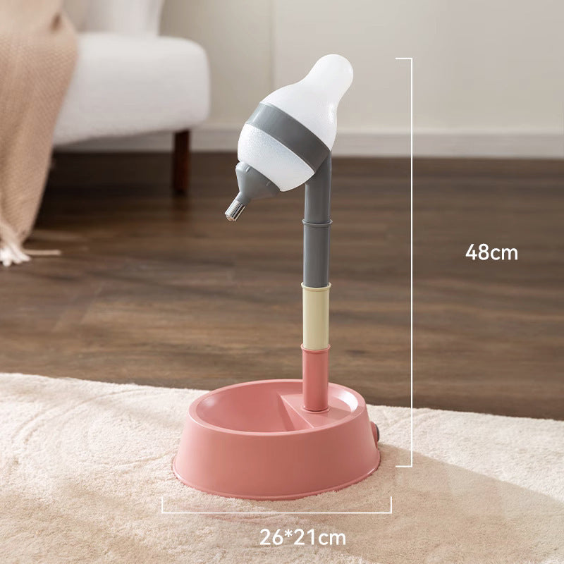 Height Adjustable Pet Water Dispenser Standing Bowl Automatic Feeder