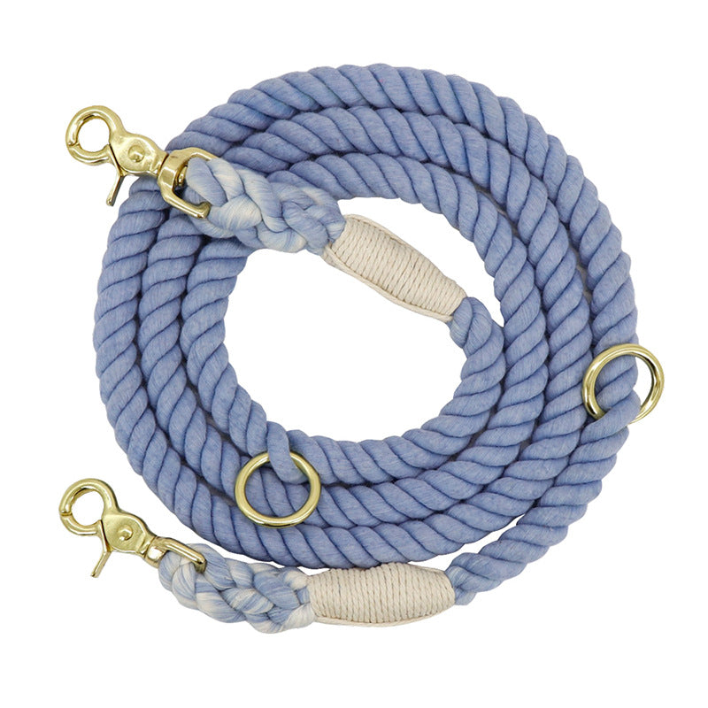 Multi Color Cotton Pet Long Training Leash