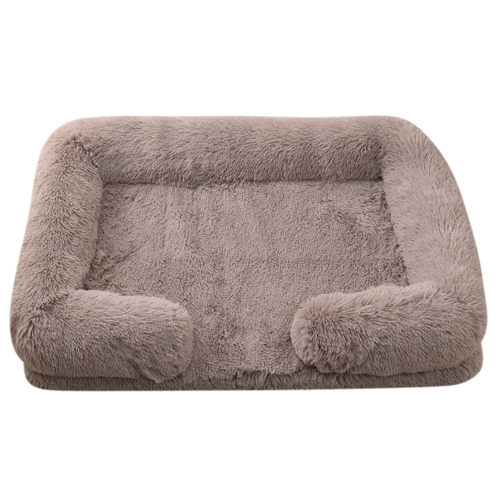 Plush Round Winter Pet Bed Cozy Soft Nest