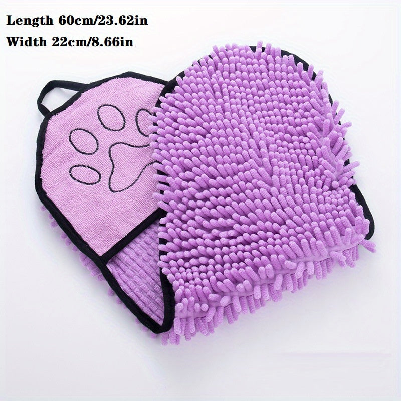Pet Microfiber Absorbent Quick Drying Bath Towel With Pockets