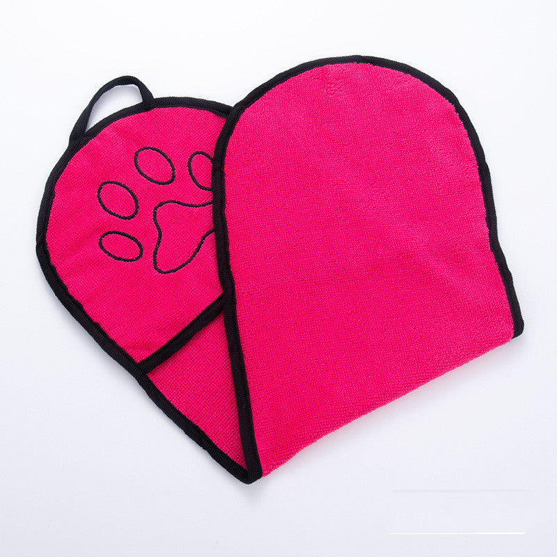 Pet Solid Color Bath Towel Water Absorbent Cleaning Cloth