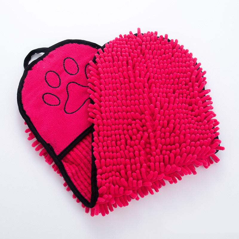 Pet Solid Color Bath Towel Water Absorbent Cleaning Cloth